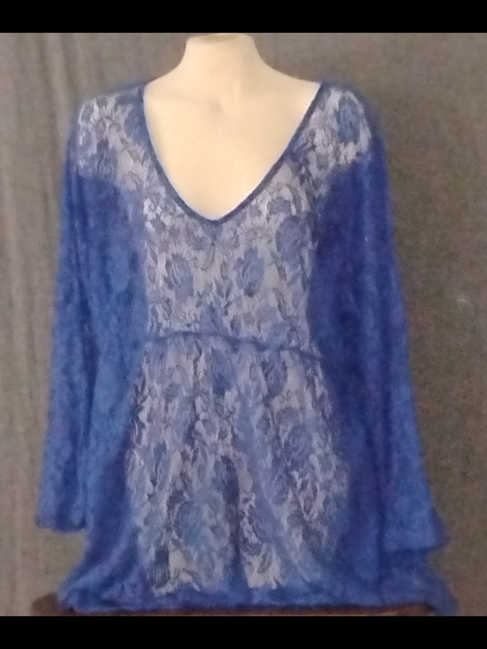 Torrid Royal Blue Crochet Lace Top